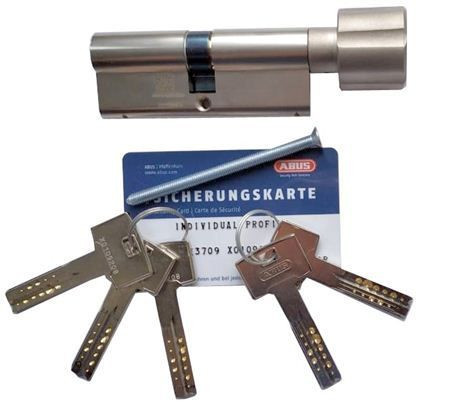Механизм цилиндровый Abus X12R (Абус) 65 мм (30*35) никель, кл/вертушка